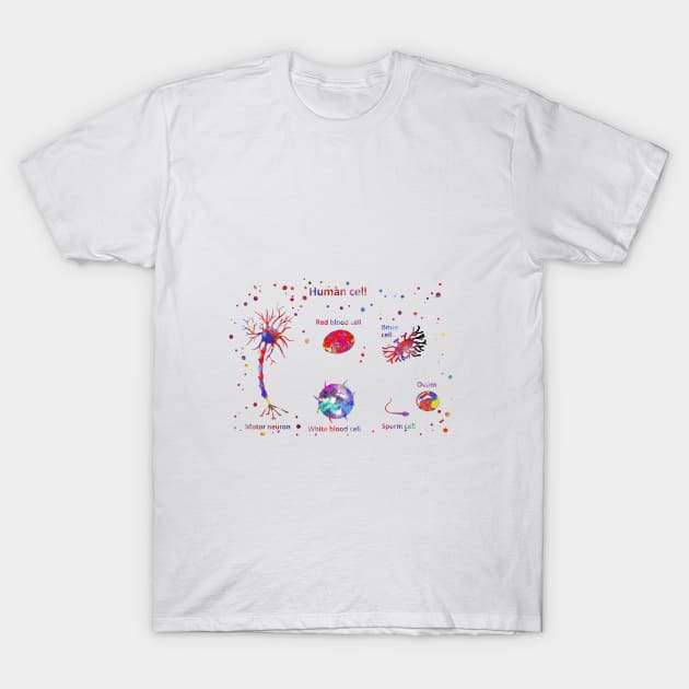 Human cell T-Shirt by RosaliArt